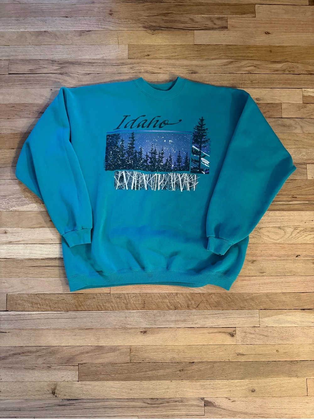 Idaho Teal Graphic Crewneck Sweatshirt - Womens